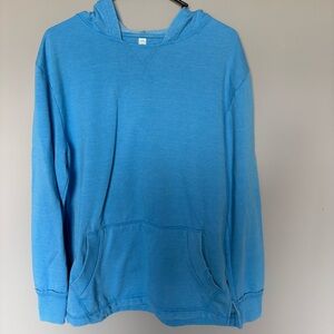 L.A.T.‎ Apparel Blue Hoodie Sweatshirt Women Medium Live and Tell Pullover